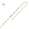 14KT Yellow Gold Infinity Symbol and Bead Anklet
