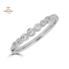EMILIQUE 14KT GOLD .10 CTW DIAMOND BEZEL 7 STONE BAND