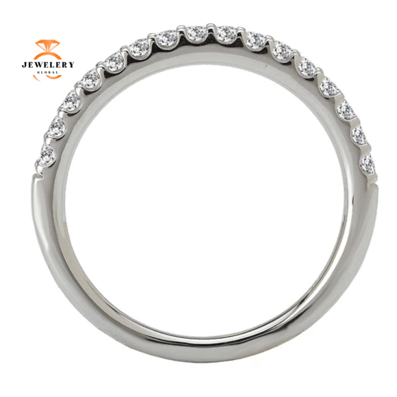 14KT WHITE GOLD 1/3 CTW DIAMOND 16 STONE BAND - Image 3