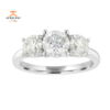 14KT White Gold 2 CTW Diamond 3 Stone Ring