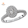14KT WHITE GOLD 1/2 CTW OVAL DIAMOND DOUBLE OVAL HALO RING