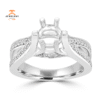 18KT .57 CTW Diamond Split Shank Setting for 1 CT Round