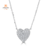 EMILIQUE 14KT GOLD .20 CTW DIAMOND PAVÉ HEART NECKLACE