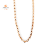 MEN'S 14KT ROSE GOLD 5.7MM WISHBONE LINK NECKLACE