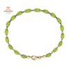 14KT YELLOW GOLD 10 CTW OVAL PERIDOT LINE BRACELET