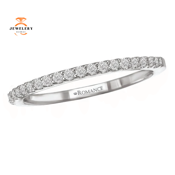 14KT WHITE GOLD 1/6 CTW DIAMOND 20 STONE BAND