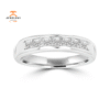 14KT White Gold 3/4 CTW Princess Cut Diamond Channel Set Band