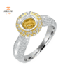 18KT .80CTW Halo Setting for 1CT Round Diamond