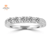 14KT White Gold 1/2 CTW Round Diamond Five Stone Band