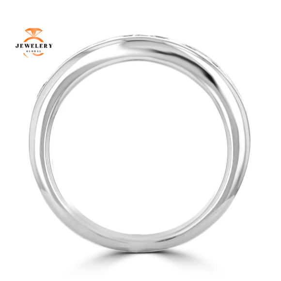 14KT White Gold 3/4 CTW Diamond Channel Set Band - Image 3