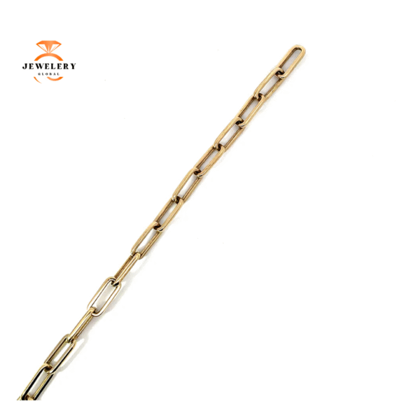 HEAVY 14 KARAT GOLD 5MM PAPERCLIP BRACELET-VARIOUS LENGTHS - Image 2