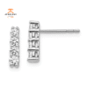 14KT WHITE GOLD 1/2 CARAT DIAMOND BAR EARRINGS