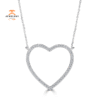 EMILIQUE 14KT GOLD 1/4 CTW DIAMOND HEART NECKLACE