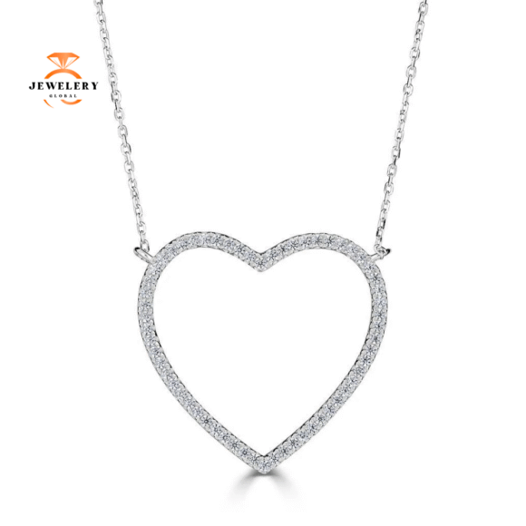EMILIQUE 14KT GOLD 1/4 CTW DIAMOND HEART NECKLACE