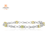 14KT WHITE GOLD 2.35CTW YELLOW & 0.85CTW DIAMOND BRACELET