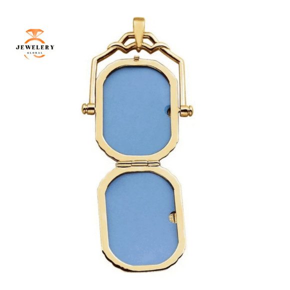 14KT YELLOW GOLD SWIVEL LOCKET - Image 2