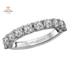14KT WHITE GOLD 1.10 CTW ROUND DIAMOND 11 STONE BAND
