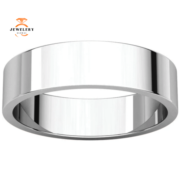 WOMEN'S 14KT GOLD 5MM FLAT WEDDING BAND - Image 2