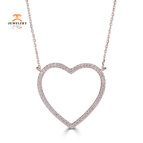 EMILIQUE 14KT GOLD 1/4 CTW DIAMOND HEART NECKLACE - Image 3