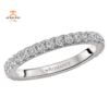 14KT WHITE GOLD 1/2 CTW DIAMOND 25 STONE BAND