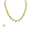 JULEVE 18KT WHITE GOLD 33.53 CTW YELLOW SAPPHIRE & 8.40 CTW DIAMOND NECKLACE