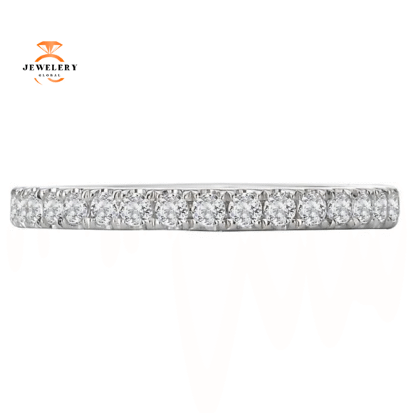 14KT WHITE GOLD 1/2 CTW DIAMOND 25 STONE BAND - Image 2