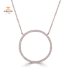 Emilique 14KT Gold 1/4 CTW Diamond Open Circle Necklace