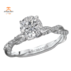14KT WHITE GOLD 1/4 CTW DIAMOND TWIST SETTING FOR 1 CT ROUND