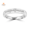 14KT White Gold 1/2 CTW Princess Cut Diamond Channel Set Band