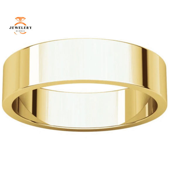WOMEN'S 14KT GOLD 5MM FLAT WEDDING BAND - Image 6