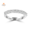 14KT WHITE GOLD 3/4 CTW PRONG SET DIAMOND BAND