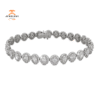 18KT White Gold 9.25 CTW Oval Halo Diamond Bracelet