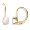 14KT YELLOW GOLD 0.54 CTW OVAL OPAL LEVERBACK EARRINGS