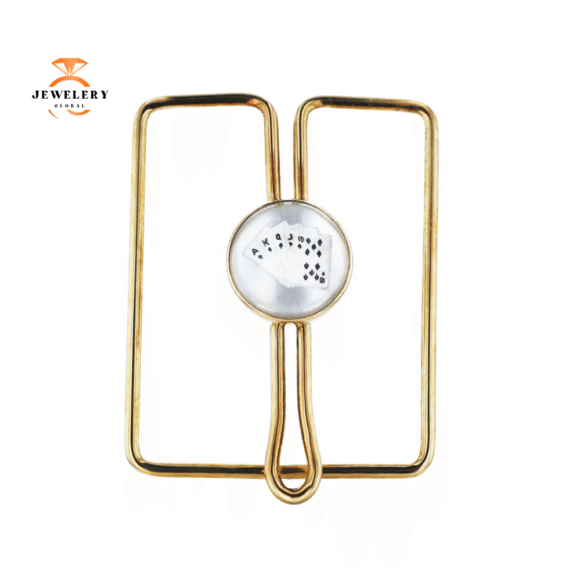 14KT YELLOW GOLD MEN'S SQUARE MONEY CLIP