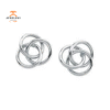 14KT WHITE GOLD LOVE KNOT EARRINGS
