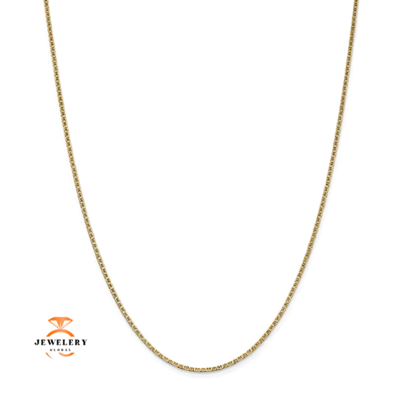 14KT YELLOW GOLD 1.5MM FLAT LIGHTWEIGHT ANCHOR CHAIN - 4 LENGTHS