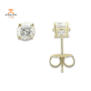 14KT YELLOW GOLD 3/4 CTW ROUND DIAMOND EARRINGS