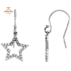 14KT WHITE GOLD 1/3 CTW DIAMOND STAR EARRINGS