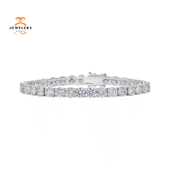 18KT WHITE GOLD 22.03 CTW DIAMOND TENNIS BRACELET