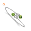 14KT White Gold 2.50 CTW & .13 CTW Diamond Flex Bangle Bracelet