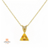 14KT YELLOW GOLD 1.10 CTW TRILLION CUT CITRINE PENDANT