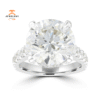 18KT White Gold 9.71 CTW Round Brilliant Diamond Hidden Halo Ring