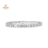 18KT WHITE GOLD 23.77 CTW EMERALD DIAMOND TENNIS BRACELET