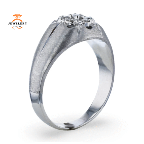 MEN'S 14K WHITE GOLD 0.45CTW DIAMOND RING - Image 3