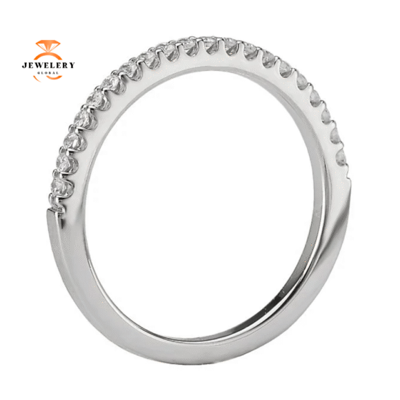 14KT WHITE GOLD 1/6 CTW ROUND DIAMOND 20 STONE BAND - Image 3