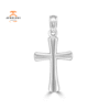 14KT White Gold High Polished Cross