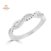 EMILIQUE 14KT GOLD 1/5 CTW DIAMOND ACCENTED TWIST ROPE BAND