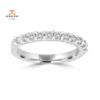 14KT WHITE GOLD 1/2 CTW PRONG SET DIAMOND BAND