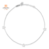 14KT WHITE GOLD ADJUSTABLE STAR ANKLET