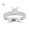 18KT White Gold .35 CTW Round Diamond Bridal Set